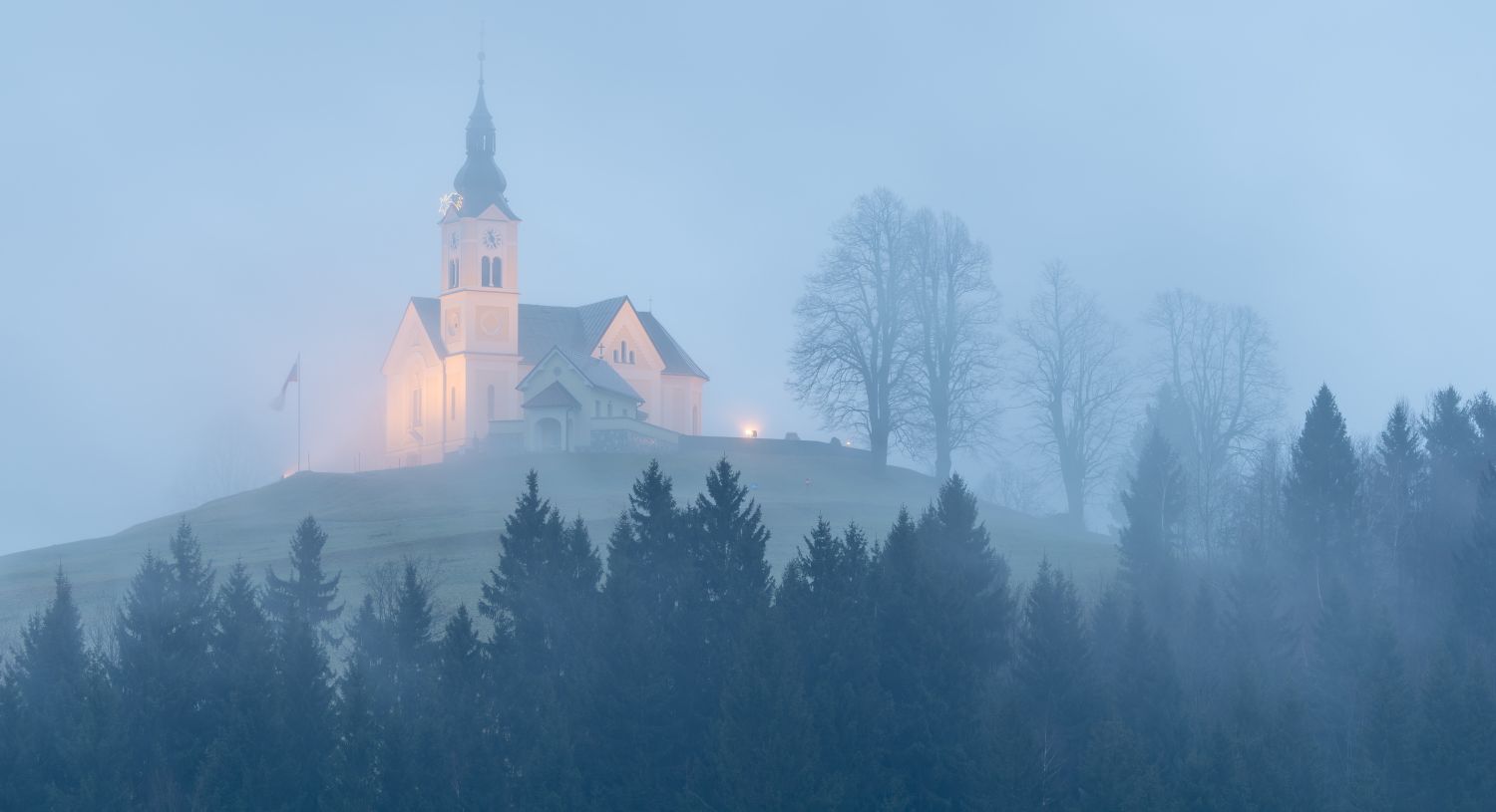 St Leonard Church Mist